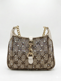 Sac baguette beige strass style Gucci