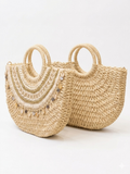 Sac bohème en paille tressée